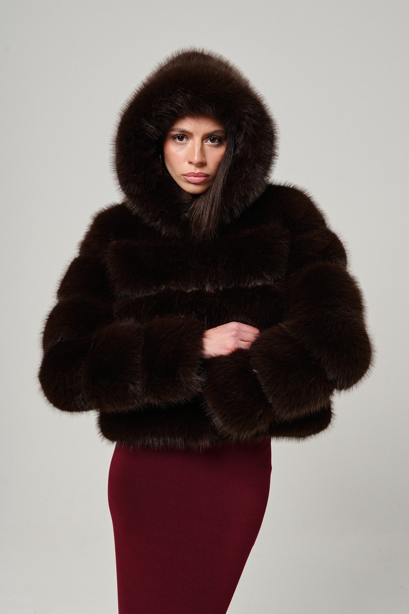 Brown Hood Horizontal Fox