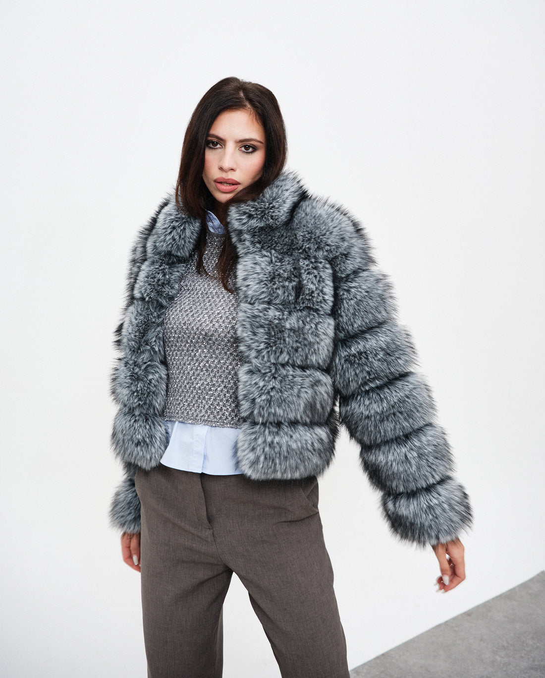 Silver Frost Horizontal Fox