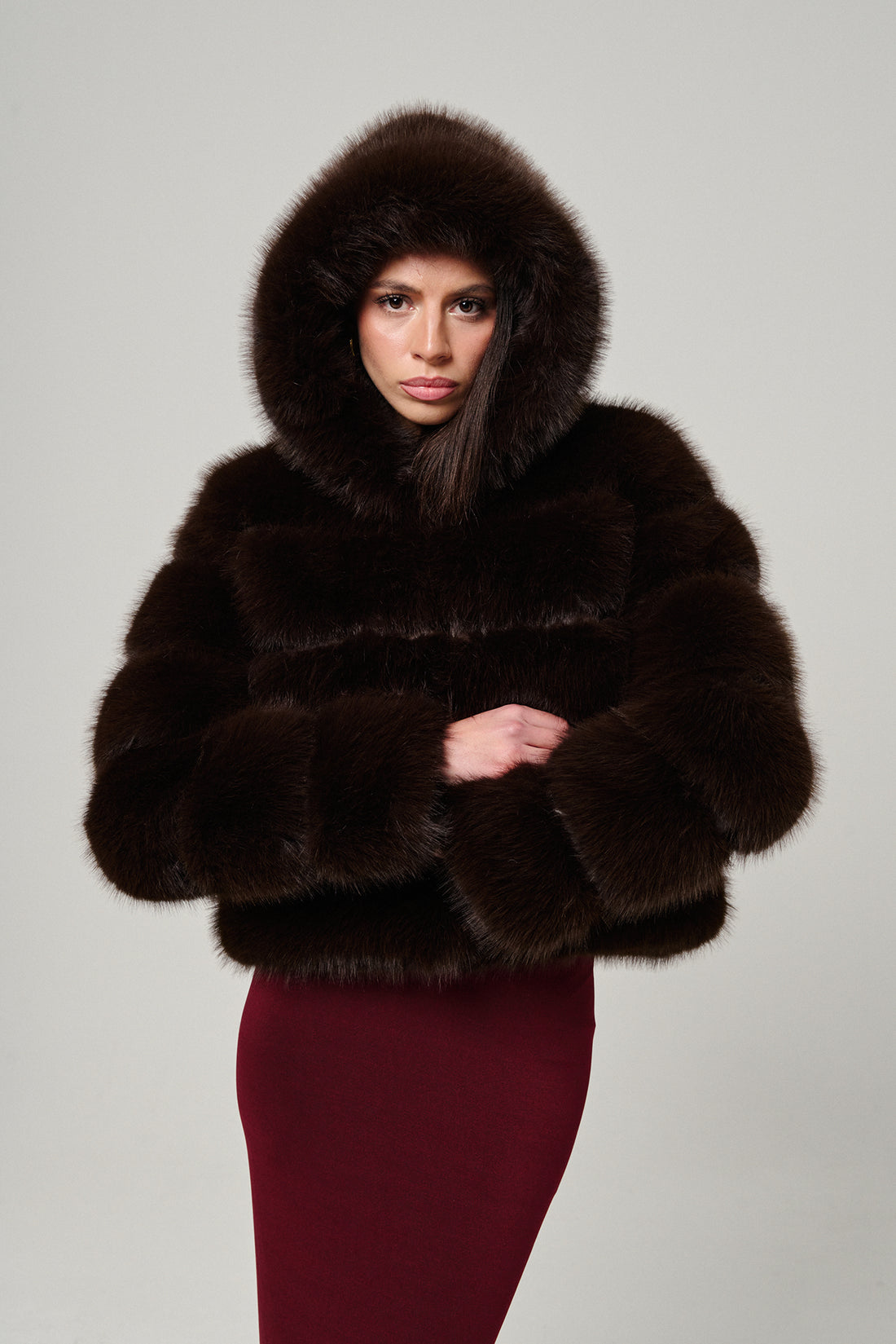 Brown Hood Horizontal Fox